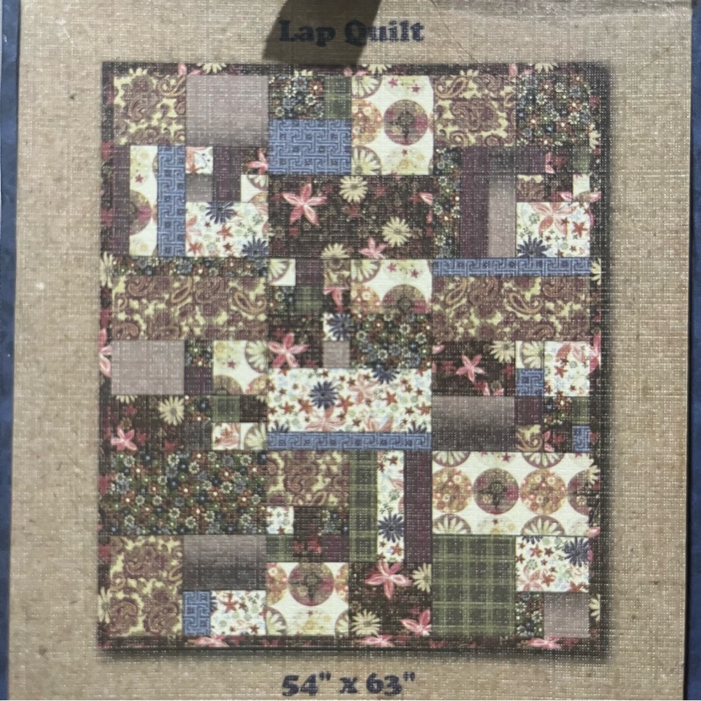 NWT Gypsy Quilt Kit with Colorful Floral Patterns for a 54” x 63” Quilt - Picture 2 of 8